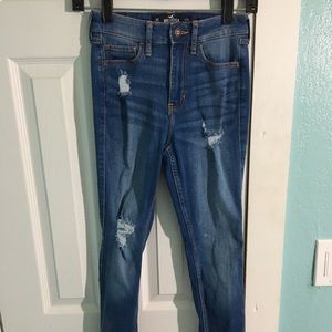 High rise super skinny jeans